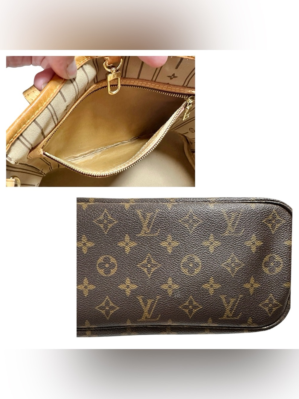 Louis Vuitton Monogram & Vachetta Leather Neverfull PM Tote - Picture 12 of 16